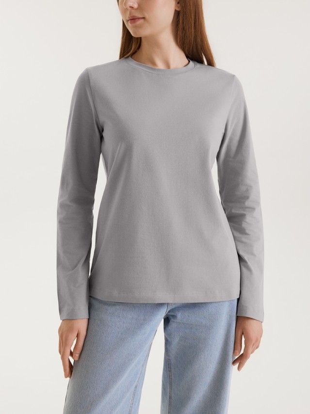 Women's polo neck shirt CONTE ELEGANT BASIC COLLECTION LD 5026, s.170-84, light grey - 1