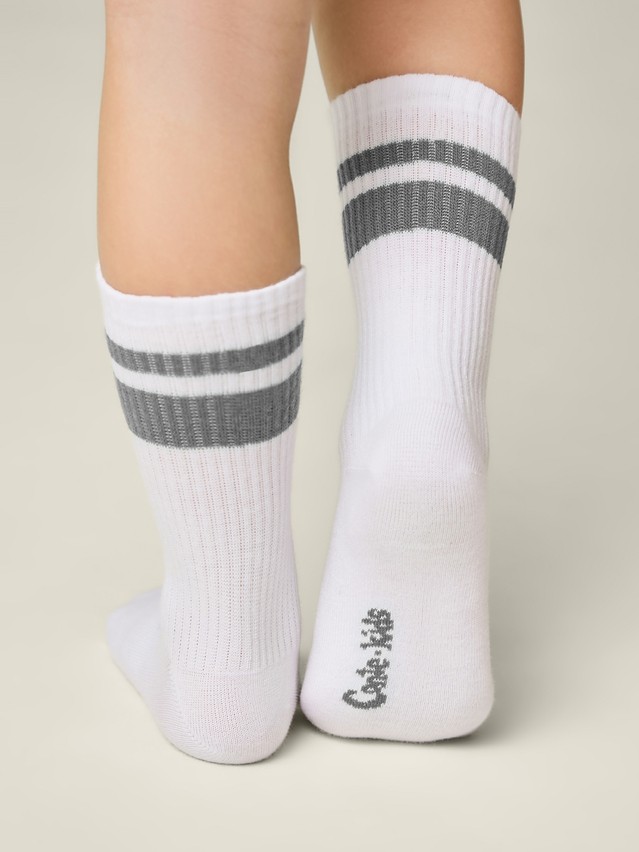 Children's socks CONTE-KIDS ACTIVE, s.16, 1020 white-grey - 2