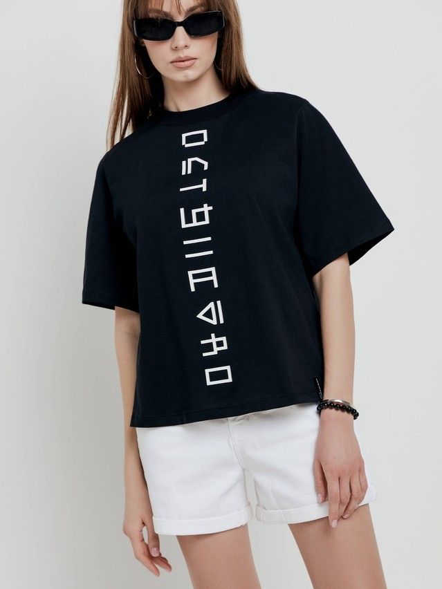 Women's polo neck shirt CONTE ELEGANT LD 1681, s.170-92, black - 1