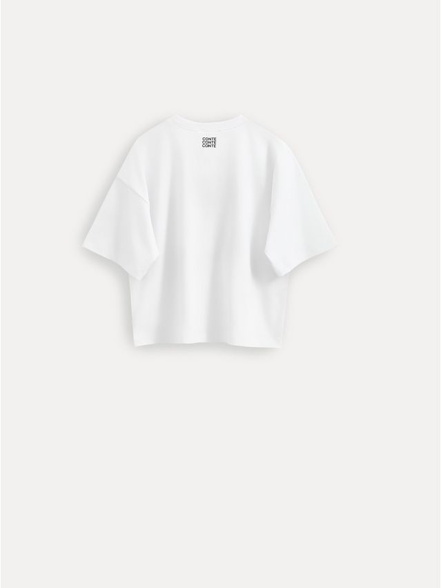 Women's polo neck shirt CONTE ELEGANT LD 3032, s.170-92, white-love - 9