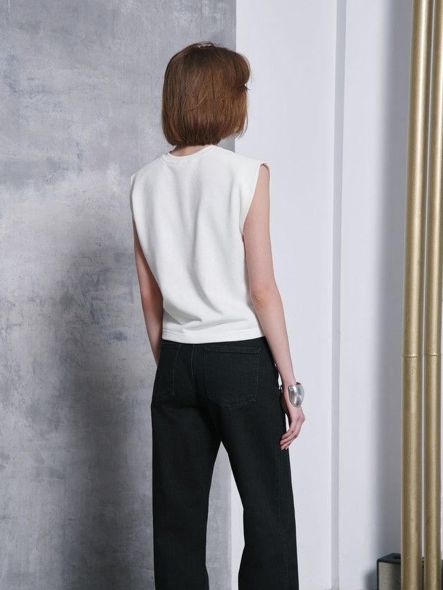 Women's polo neck shirt CONTE ELEGANT LD 2578, s.170-92, off-white - 2