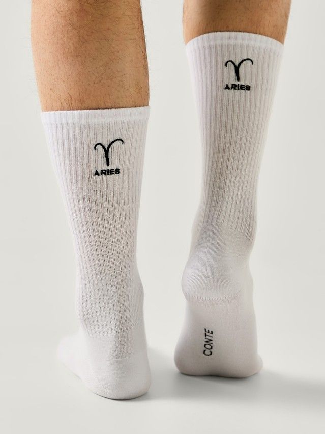 Men's socks CONTE, s.27-29, 666 white - 1
