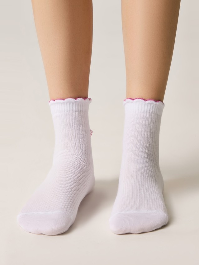 Children's socks CONTE-KIDS TIP-TOP, s.16, 065 white-pink - 3