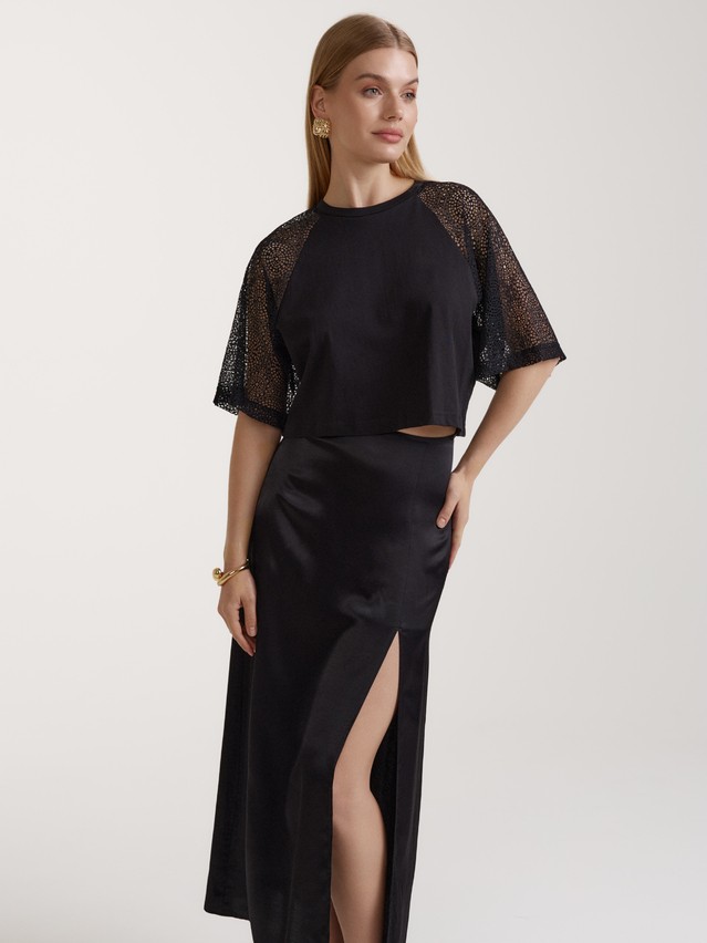 Women's polo neck shirt CONTE ELEGANT LD 3159, s.170-84, black - 4