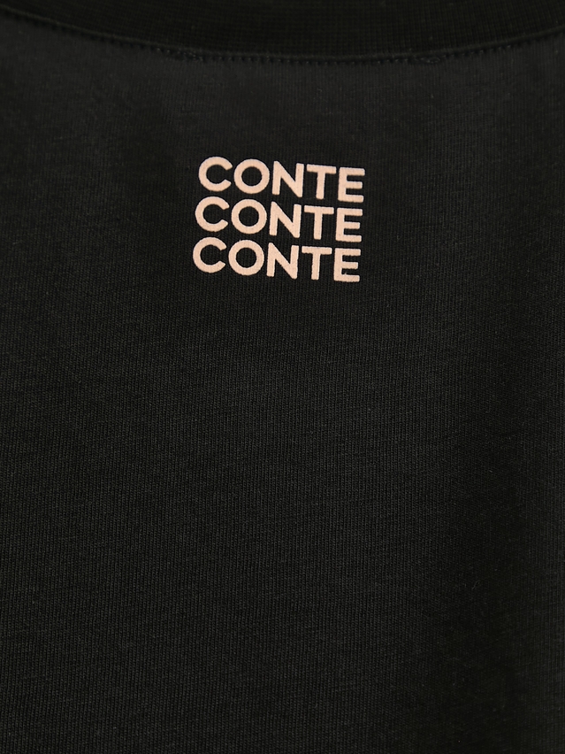 Women's polo neck shirt CONTE ELEGANT LD 3036, s.170-92, black-kitty - 7