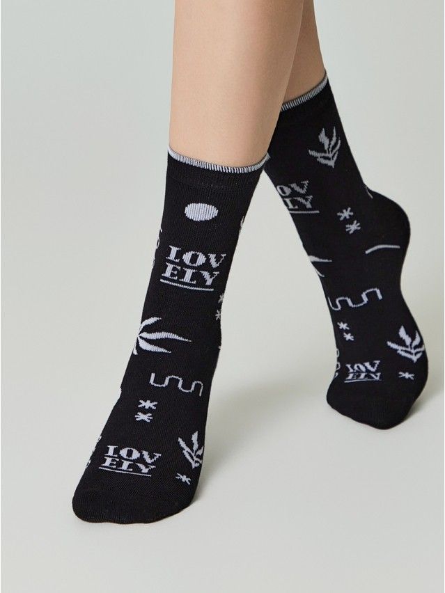 Women's socks CONTE ELEGANT COMFORT, s.23-25, 567 black - 2