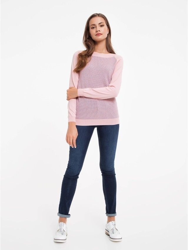 Women's polo neck shirt CONTE ELEGANT LDK036, s.158,164-84, pink - 3