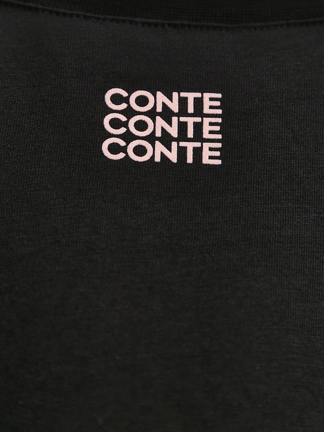 Women's polo neck shirt CONTE ELEGANT LD 3036, s.170-92, black-dogs - 6