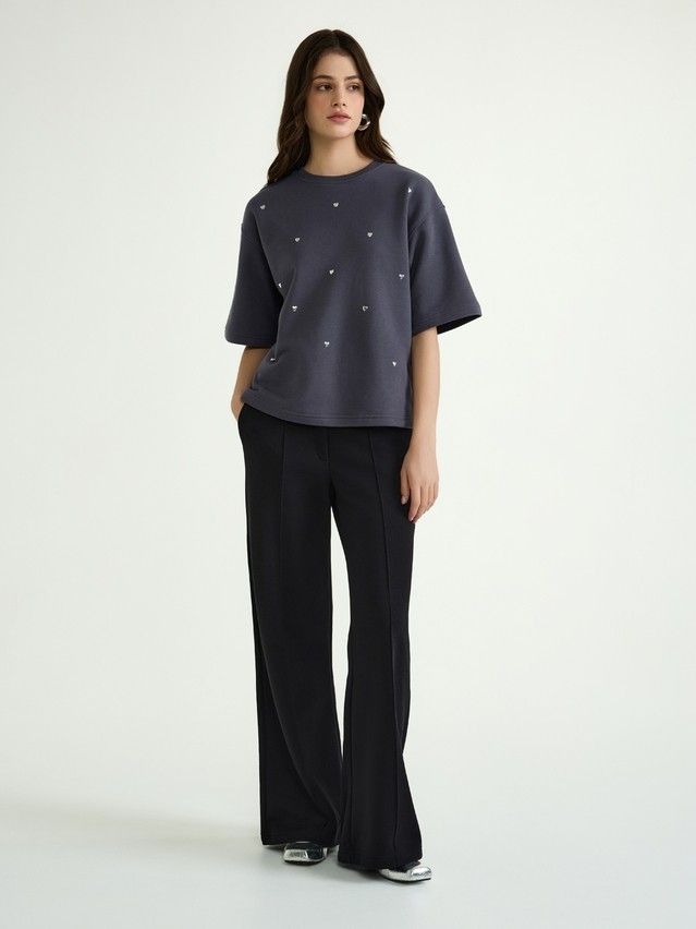 Women's polo neck shirt CONTE ELEGANT LD 3154, s.170-84, graphite - 6