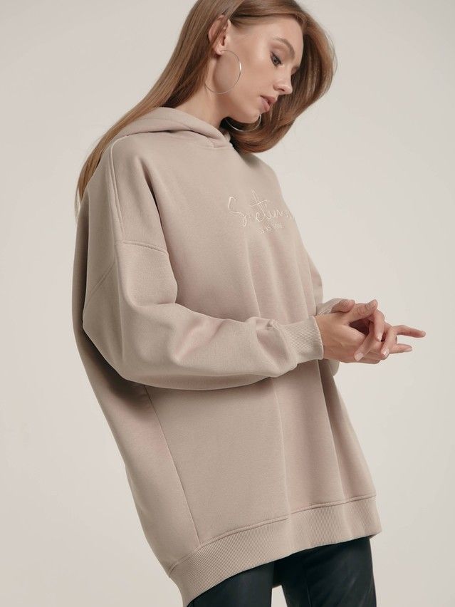 Women's polo neck shirt CONTE ELEGANT LD 1487, s.170-88, light cappuccino - 4