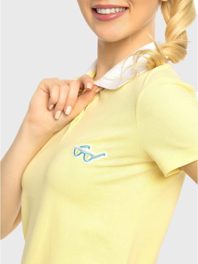 Women's polo neck shirt CONTE ELEGANT LD 729, s.170-100, yellow - 1