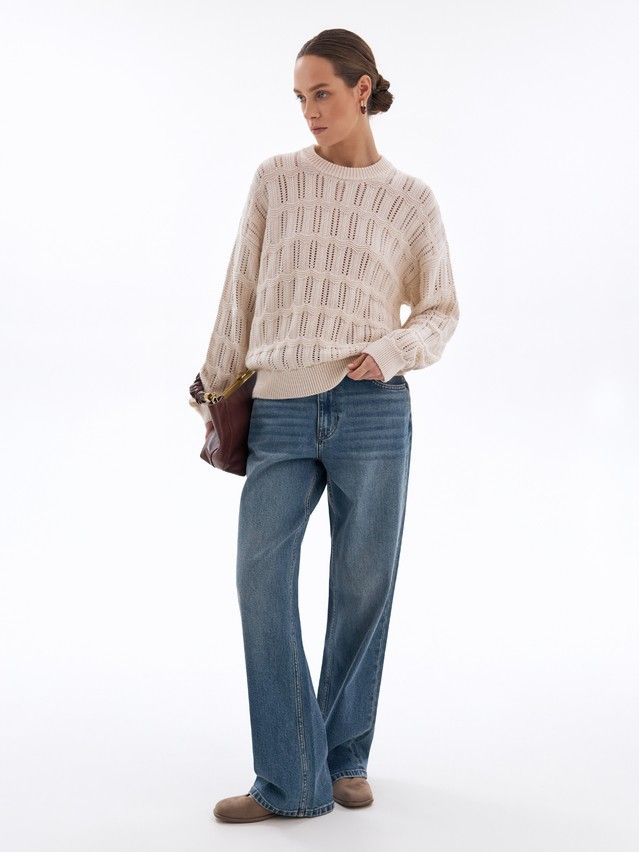 Women's pullover CONTE ELEGANT LDK2565, s.170-84, beige - 1