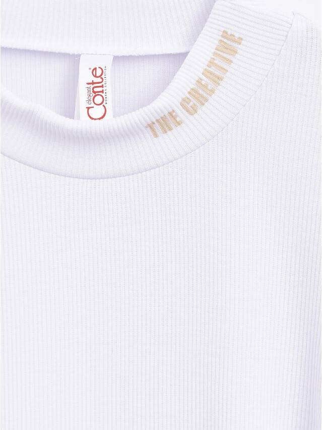 Women's polo neck shirt CONTE ELEGANT LD 1575, s.170-100, white - 3