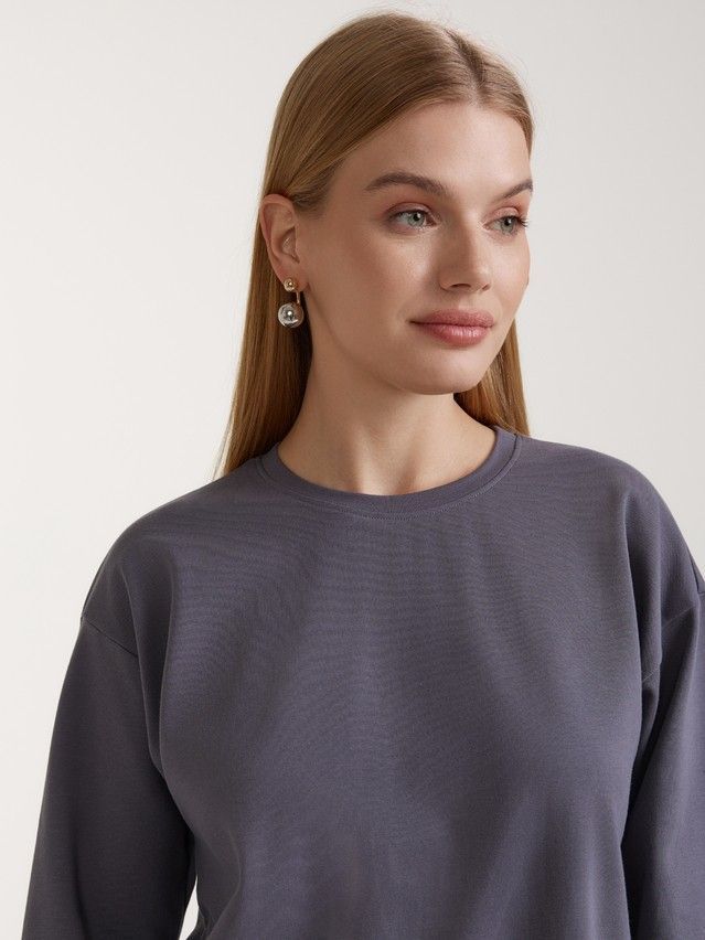 Women's polo neck shirt CONTE ELEGANT LD 3142, s.170-84, graphite - 4