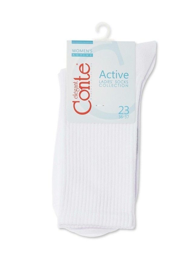 Women's socks CONTE ELEGANT ACTIVE, s.23, 000 white - 3