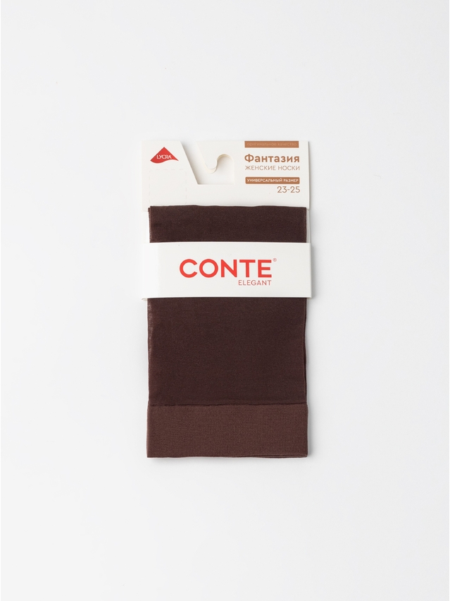 Women's socks CONTE ELEGANT FANTASY, s.23-25, chocolate - 1