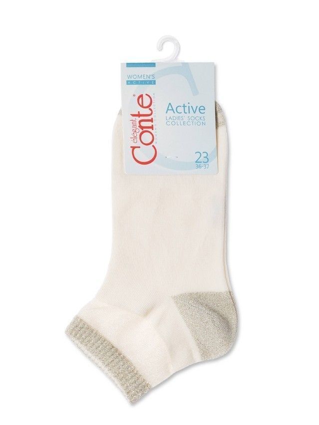 Women's socks CONTE ELEGANT ACTIVE, s.23, 207 milky - 3