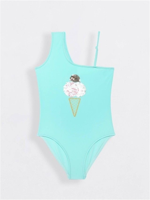 Swimsuit for girls CONTE ELEGANT ICE CREAM, s.110,116-56, sky blue - 1