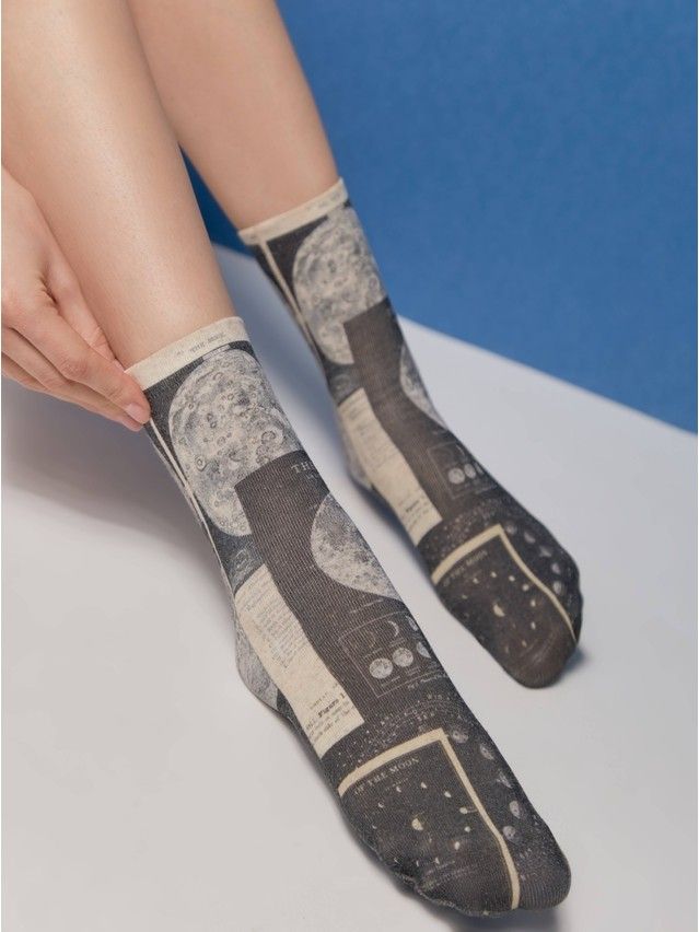 Women's socks CONTE ELEGANT FANTASY, s.23-25, 394 graphite - 1
