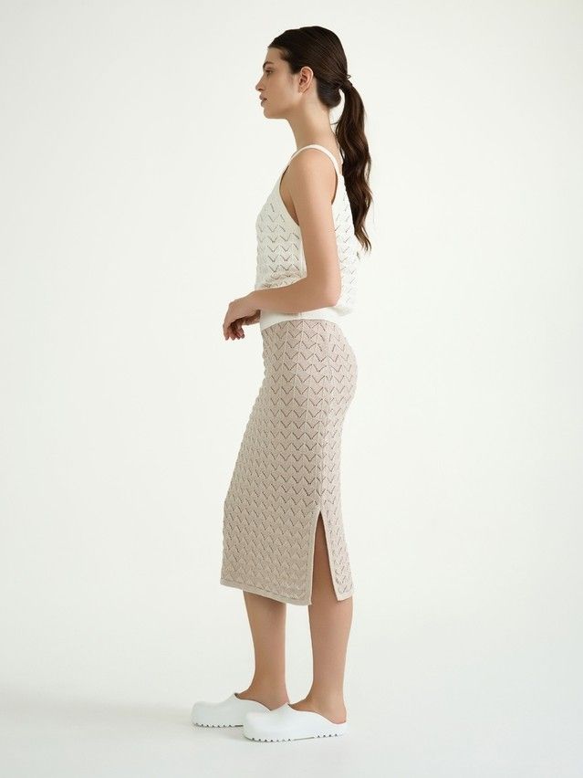 Women's skirt CONTE ELEGANT LDK2446, s.170-90, beige - 4