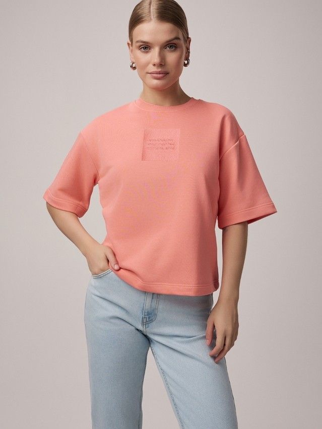 Women's polo neck shirt CONTE ELEGANT LD 2589, s.170-92, sugar coral - 1