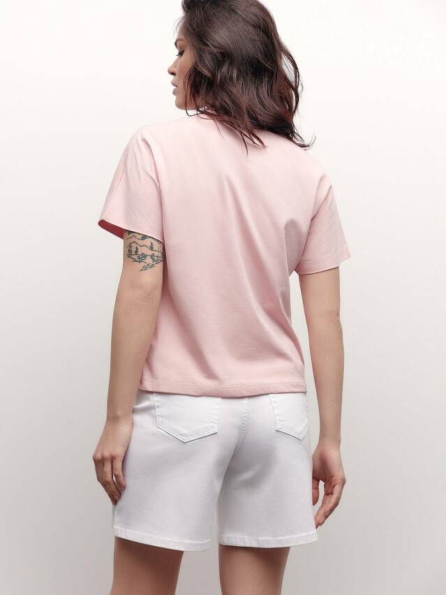 Women's polo neck shirt CONTE ELEGANT LD 1677, s.170-100, romantic pink - 3
