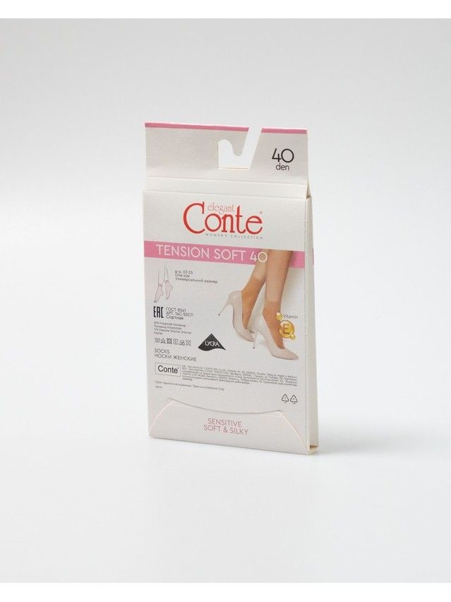 Women's socks CONTE ELEGANT TENSION SOFT 40 (1 pair),s.23-25, natural - 6