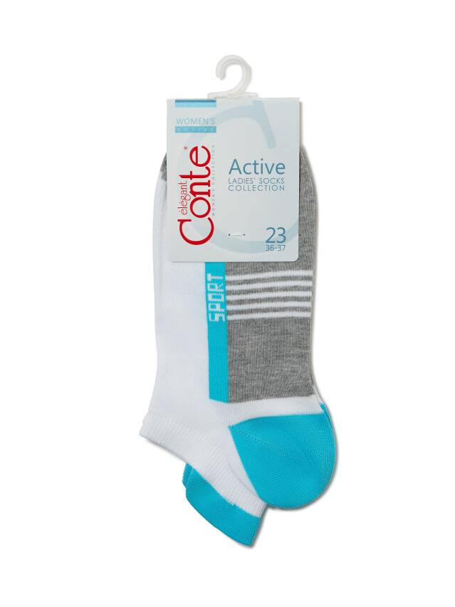 Women's socks CONTE ELEGANT ACTIVE, s.23, 083 grey-turquoise - 3