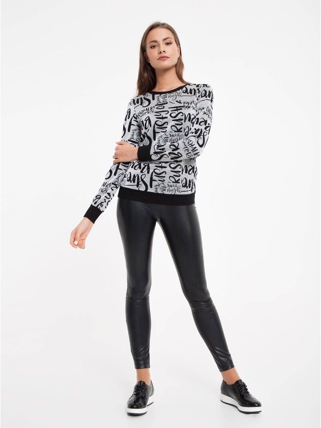 Women's polo neck shirt CONTE ELEGANT LD 841, s.170-100, grey - 3
