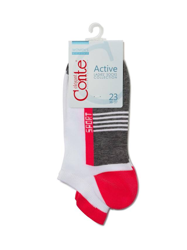 Women's socks CONTE ELEGANT ACTIVE, s.23, 083 dark- grey-raspberry pink - 3