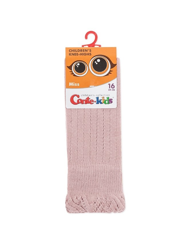 Children's knee high socks CONTE-KIDS MISS, s.16, 058 ash pink - 5