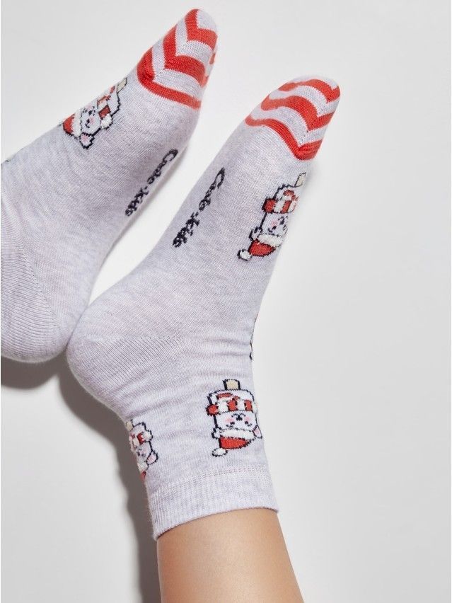 Children's socks CONTE-KIDS NEW YEAR, s.20-23, 951 light grey - 3