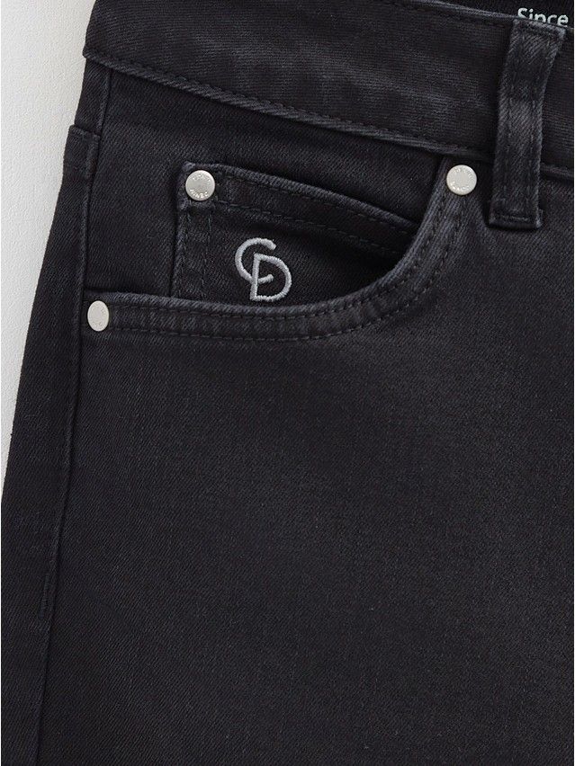 Denim trousers CONTE ELEGANT CON-670, s.170-102, black - 12