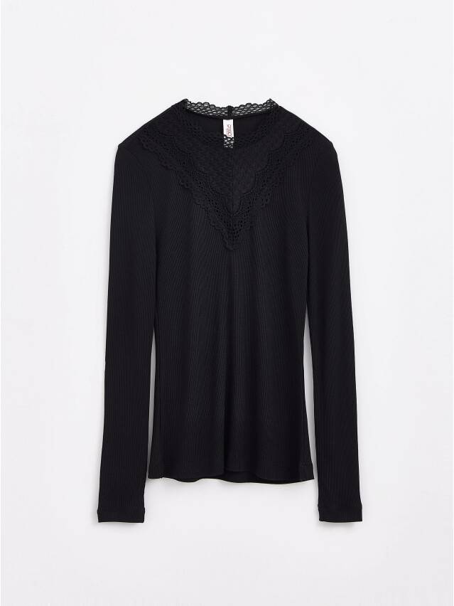 Women's polo neck shirt CONTE ELEGANT LD 1362, s.170-100, black - 1