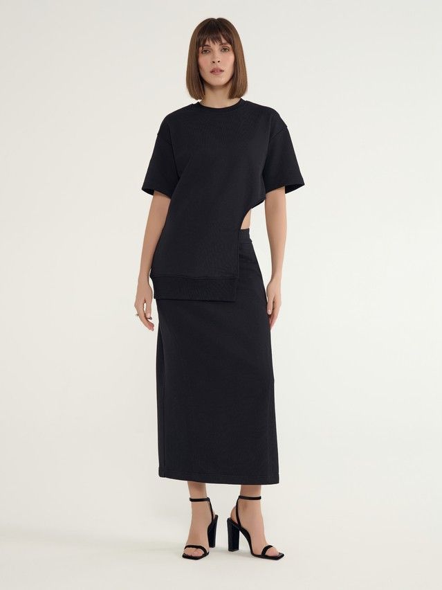 Women's polo neck shirt CONTE ELEGANT LD 3074, s.170-92, black - 3