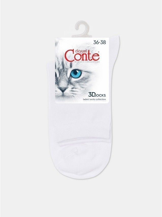 Women's socks CONTE ELEGANT 3DSOCKS, s.23-25, 000 white - 3