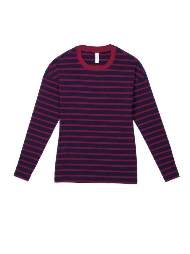 Women's polo neck shirt CONTE ELEGANT LD 827, s.170-100, marino-bordo - 1