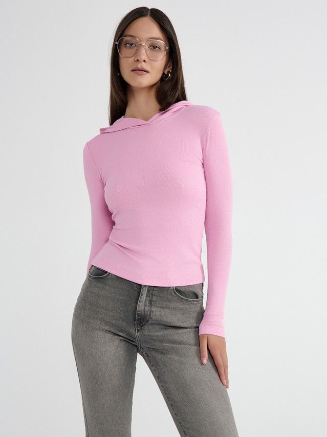 Women's polo neck shirt CONTE ELEGANT LD 2959, s.170-92, rose bloom - 5