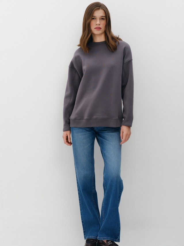 Women's polo neck shirt CONTE LD 3229, s.170-88, graphite - 1