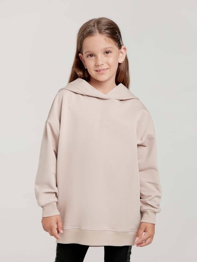 Polo neck shirt for girls CONTE ELEGANT DD 1452, s.104,110-56, light cappuccino - 4