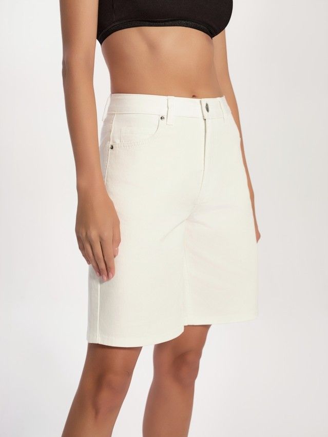 Denim shorts CONTE ELEGANT CON-758, s.170-90, off white - 5