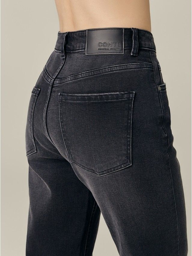 Denim trousers CONTE ELEGANT CON-702, s.170-102, black - 8