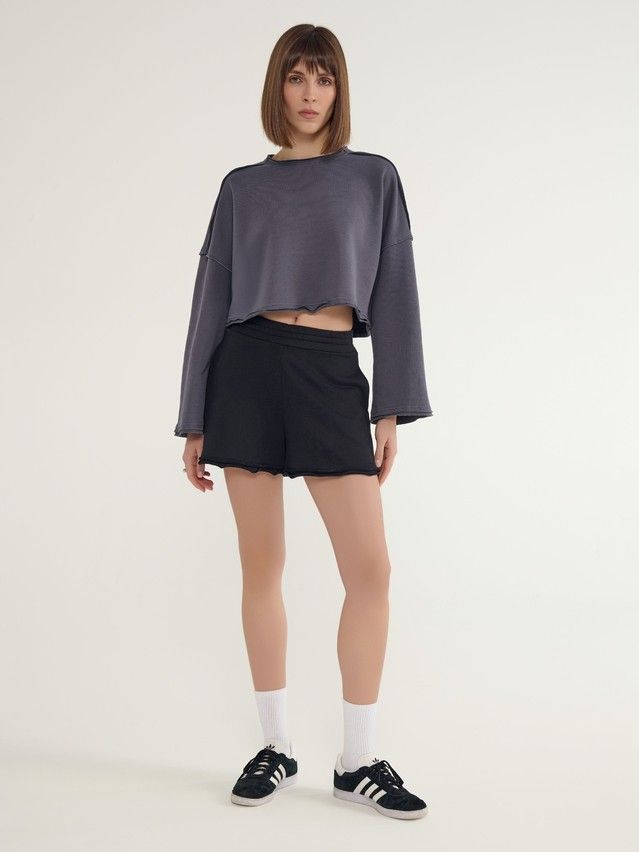 Women's polo neck shirt CONTE ELEGANT LD 3055, s.170-92, graphite - 7