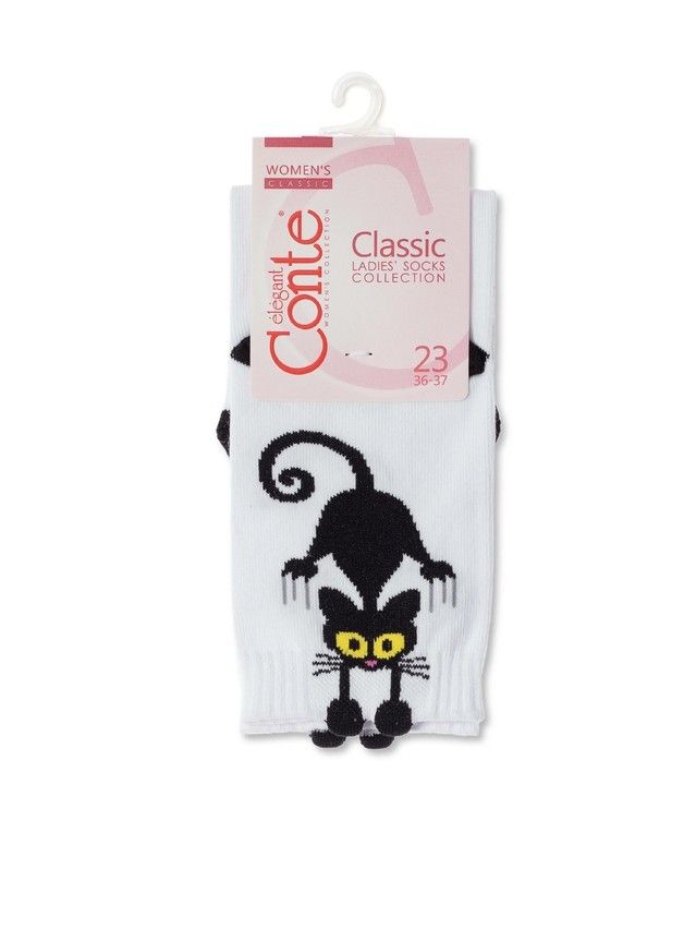 Women's socks CONTE ELEGANT CLASSIC, s.23, 233 white - 4