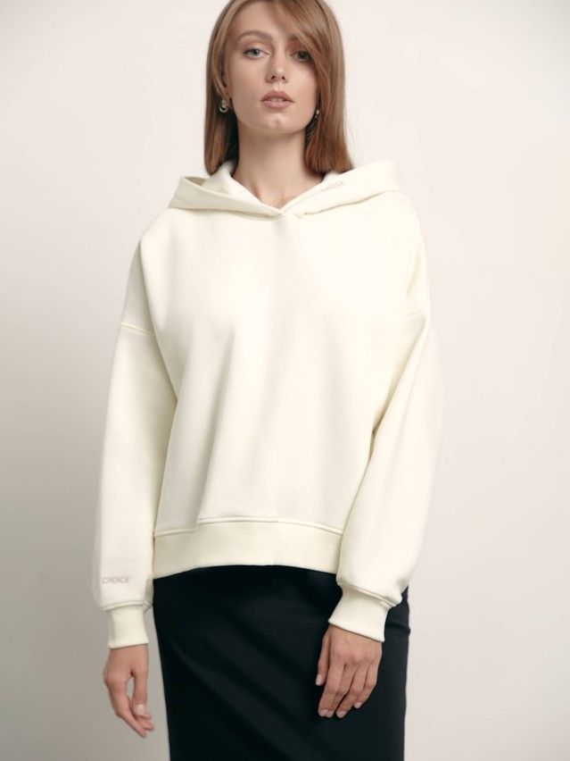 Women's polo neck shirt CONTE ELEGANT LD 1488, s.170-88, off-white - 3