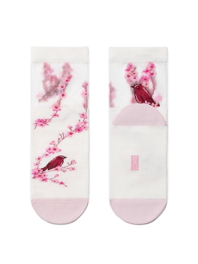 Women's cotton socks CLASSIC (rete) 16C-83SP, s. 36-37, 216 milky - 2
