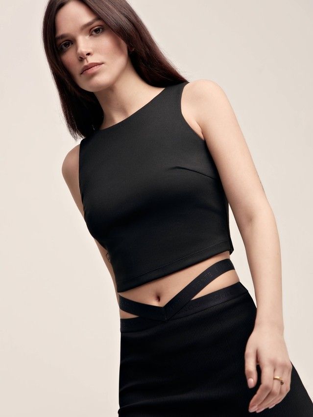 Women's polo neck shirt CONTE ELEGANT LD 1624, s.170-92, black - 1