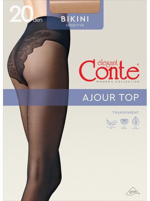 Women's tights CONTE ELEGANT BIKINI 20 (EURO),s.2, bronz - 7