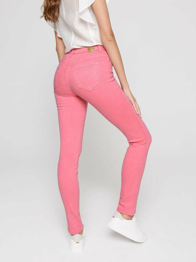 Skinny jeans with High rise CON-236, s.170-102, washed candy pink - 3