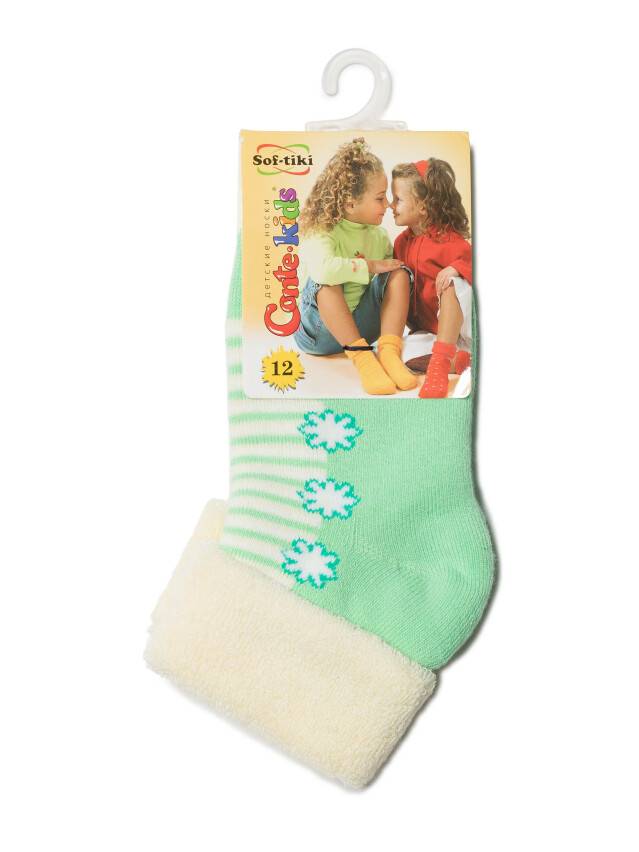 Children's socks CONTE-KIDS SOF-TIKI, s.18-20, 074 cream-light green - 2